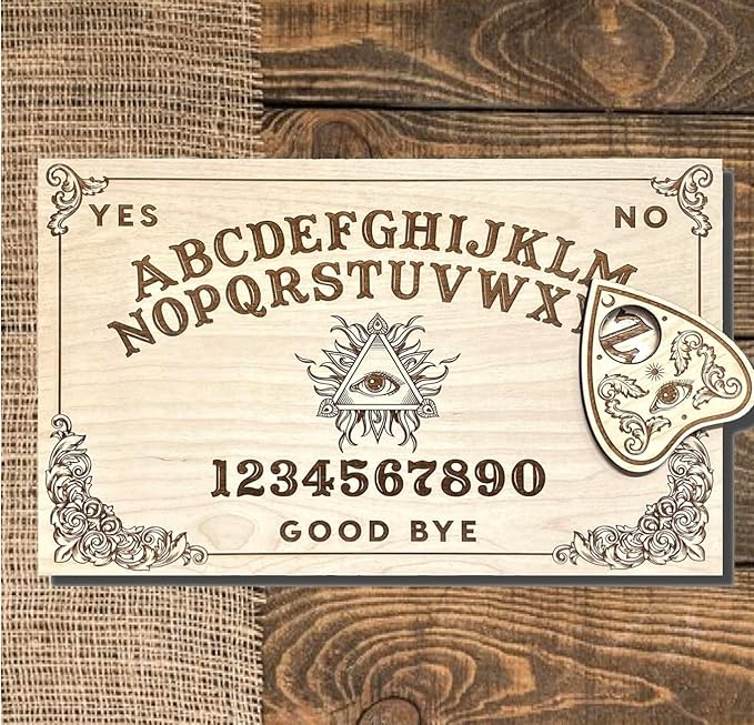 Medium Wooden Spirit Board - Talking Board - Spirit Board - Medium Size 14.5 x 9.2'' Handmade Wooden Premium Quality Board and Planchette