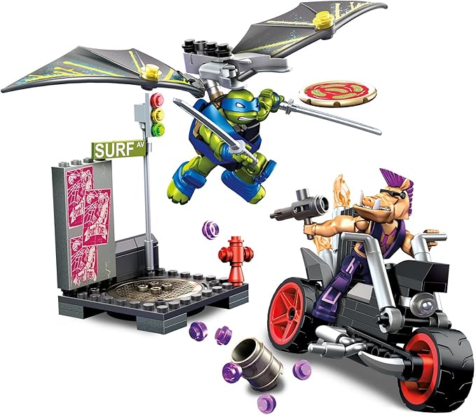 Mega Construx Teenage Mutant Ninja Turtles Leo Turtle Glider Pursuit