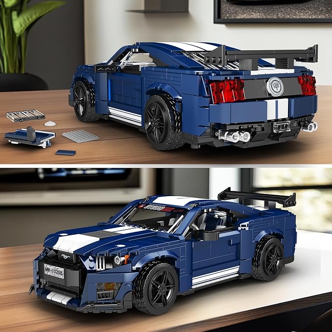 Mould King 10208 Car Model Building Kit Classic Sports Car Model Toys MOC Bricks Collectible Building Blocks Static Version 1556 Pieces