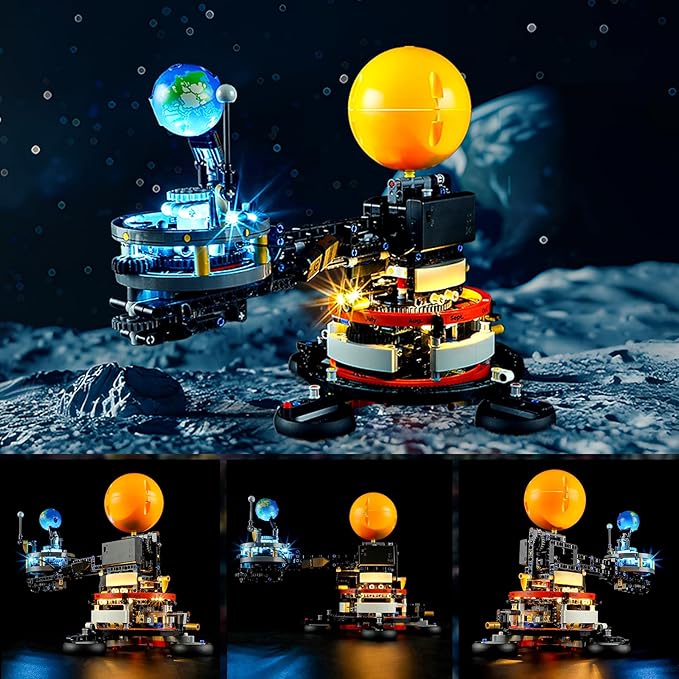 YEABRICKS LED Light for 42179 Technic Planet Earth and Moon in Orbit Building Blocks Model (Building Set NOT Included)