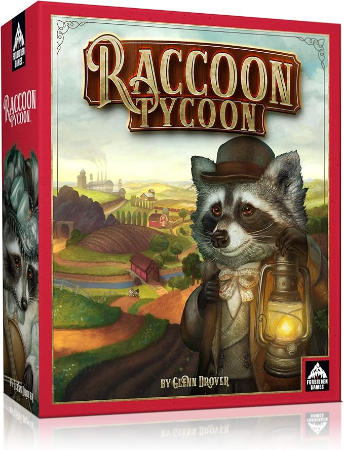 Raccoon Tycoon - Gateway Strategy Board Game for Adults and Family | Fast Fun Economic and Set-Collecting Competitive Game | 2-5 Players | Ages 8 and Up | 60-90 Minutes | by Forbidden Games