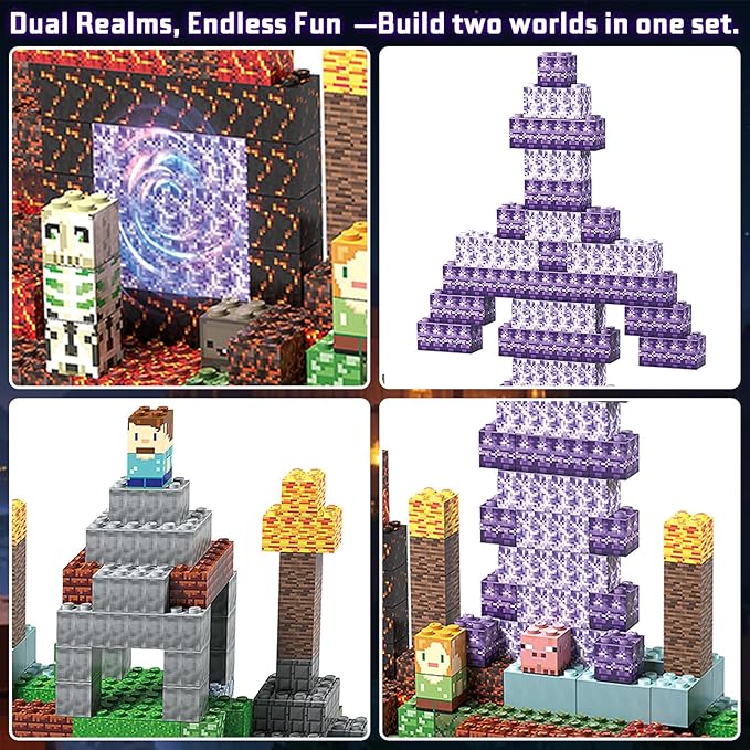 JIMI Building Blocks Set Premium Interlocking Blocks with Characters &amp Vivid Scenes - Creative Construction Toy for Kids 6+ &amp Builders STEM Learning Toy