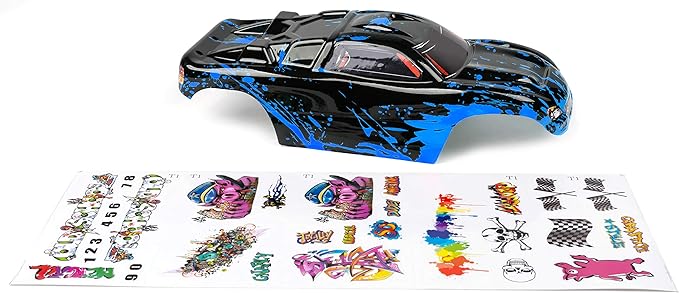 SummitLink Custom Body Muddy Blue Over Black Compatible for 1/10 Scale RC Car or Truck (Truck not Included) R-BB-01