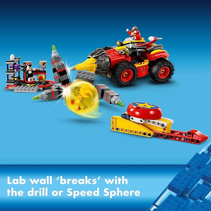 LEGO Sonic The Hedgehog: Super Sonic vs. Egg Drillster Gaming Toy with Shadow and Dr. Eggman Toy Building Set for Boys and Girls Ages 8 and Up 76999