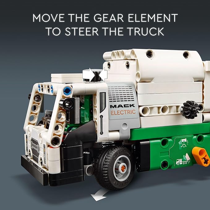 LEGO Technic Mack LR Electric Garbage Truck Toy Buildable Kids Truck for Pretend Play Great Gift for Boys Girls and Kids Ages 8 and Up who Love Recycling Toys and Vehicles 42167