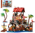 Pirate Ship House Building Set for AdultsPirate Wharf Supply Center Building Block ToyCabin Model for Home DecorIdeal Gift for Teens Kids Girls Boys 8+