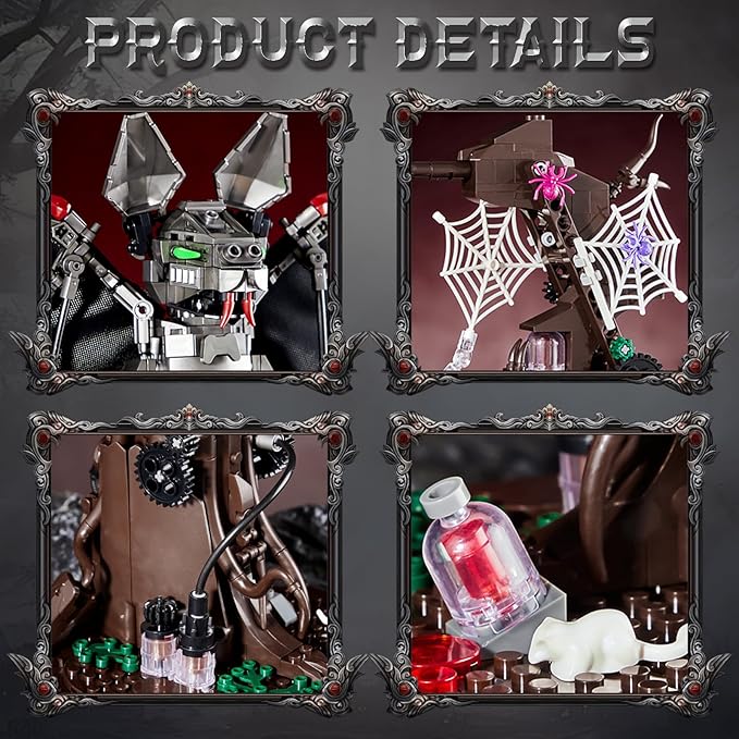 Ideas Bat Animal Building Set MOC Creative Bat Bird Model Kit Standing and Handstand Collectible Home Office Decor Toy Gift for Teens Adults 14+ (839PCS)