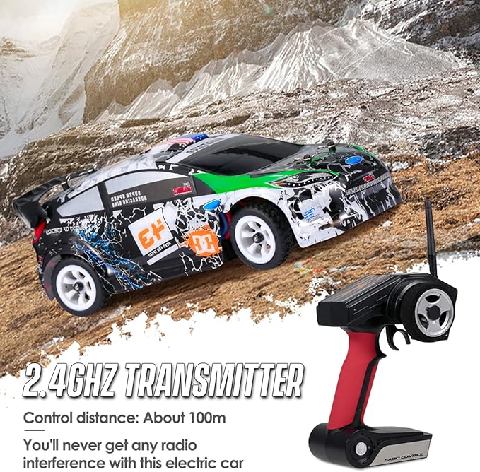 GoolRC WLtoys K989 RC Drift Car 1:28 Scale 4WD 30KM/H High Speed Electric Drifting Car RTR with Metal Chassis and 2 Batteries for Adults