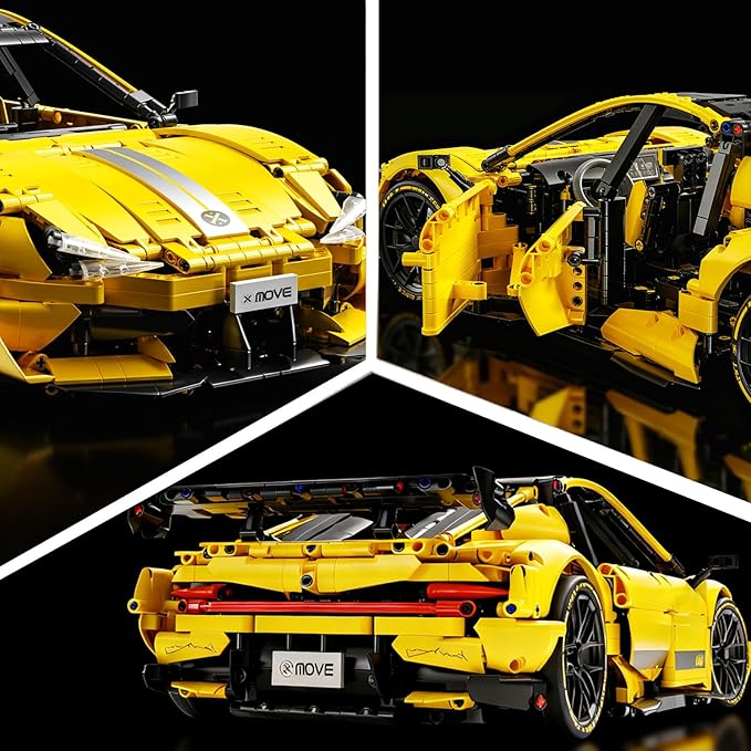 PIKARO Sports Race Car Building Set for Adults &amp Boys 2143 Pieces 1:10 MOC Collectible Model Car Kit for Display Racing DIY Kit Toy Set Birthday Gift for Kids Teens Ages 8-14 12-16