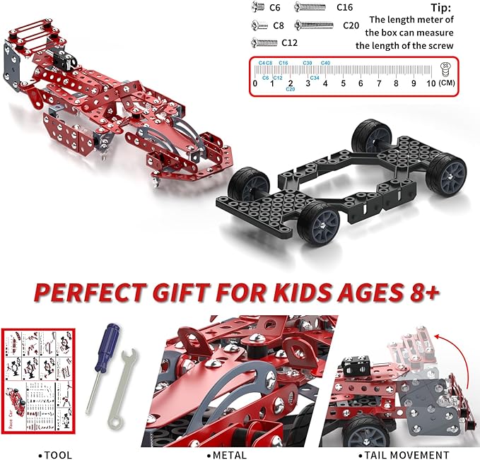 Lucky Doug Building Kit Model Car Set - STEM Project Building Toys for Kids Ages 8-12 Assembly Building Vehicle for Boys 8 9 10 11 Years Old