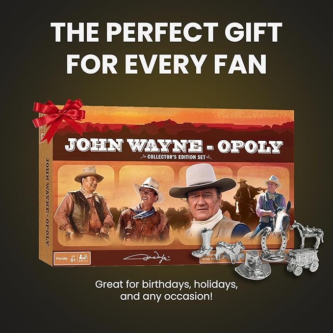 MasterPieces Opoly Board Games - John Wayne Opoly - Officially Licensed Board Games For Adults Kids &amp Family