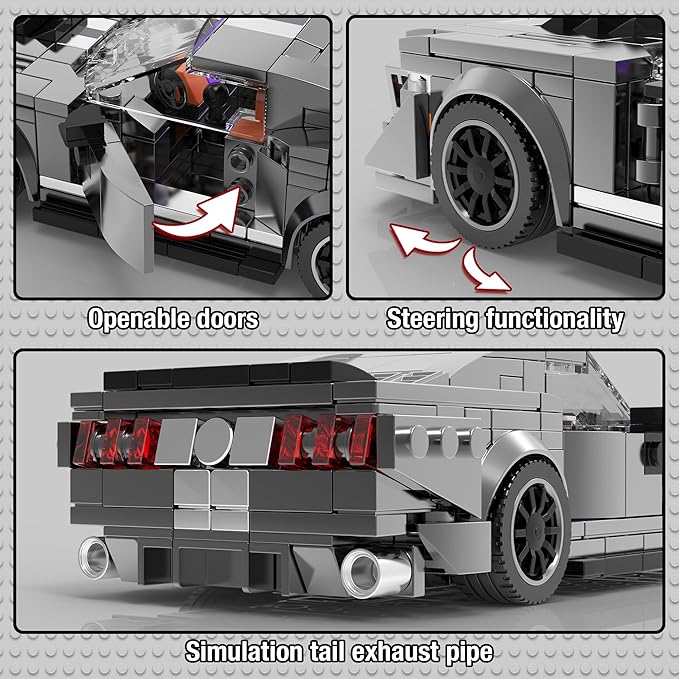 HIGH GODO Super Sports Car Building Set Racing Car Building Kits for Adults and Teens 14+Collectible Model Cars Construction Blocks Toys Gifts (476 Pieces)