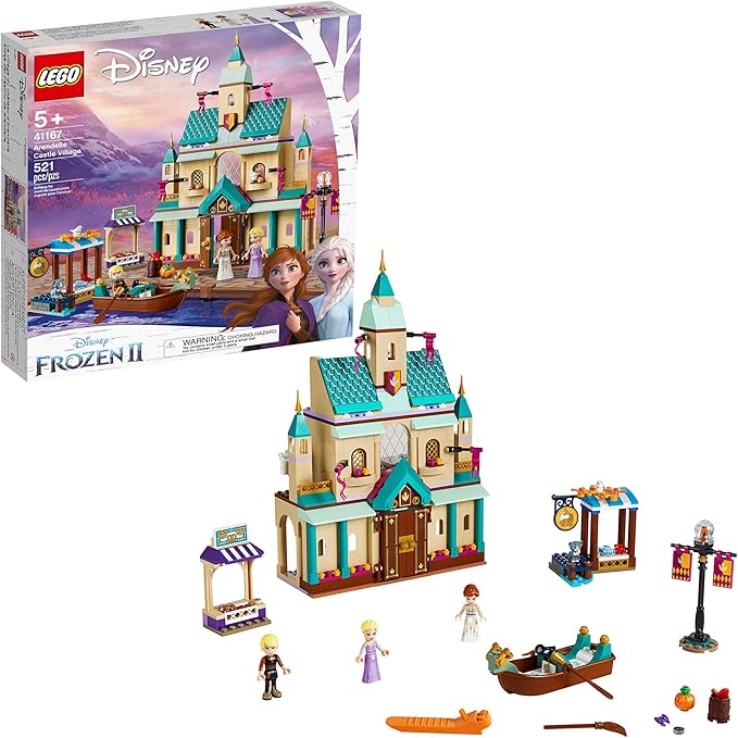 LEGO Disney Frozen II Arendelle Castle Village 41167 Toy Castle Building Set with Popular Frozen Characters for Imaginative Play (521 Pieces)