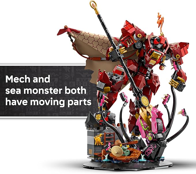 LEGO NINJAGO The Fire Knight Mech Building Set - Model Kit with Kai Minifigure from Legends Monstrosity - Teen Room Decor - Gift for Teenage Boys and Girls Ages 14+ - 71846