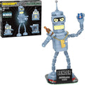 Brickcraft Futurama Bender Brick Building Kit | 396-Piece Posable Robot Figure with Gold Chain &amp Drinks | Sci-Fi Collectible Display Model Holiday for Adults Teens &amp Animated TV Fans