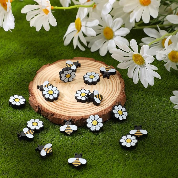 Sumind 36 Sets Bee Tic Tac Toe Game Bee Party Favors for Kid Mini Flowers Honeybee Drawstring Gift Bags for Boys Girls Back to School Birthday Baby Shower Classroom Party Supplies
