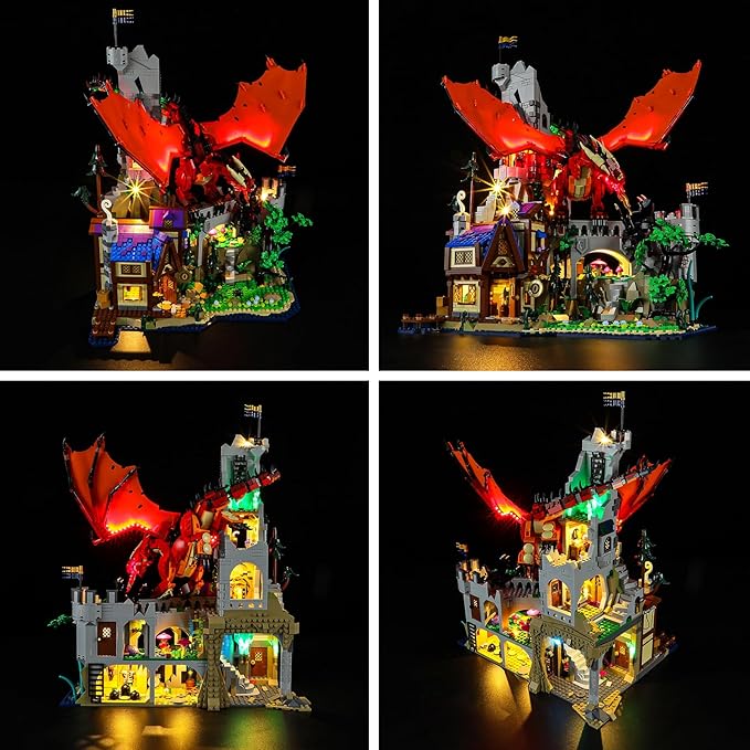 BRIKSMAX Led Lighting Kit for Lego-21348 Dungeons Dragons: Red Dragon's Tale - Compatible with Lego Disney Building Set- Not Include Lego Set