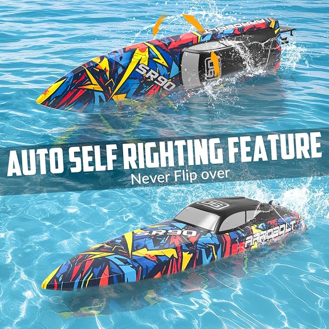 volantexrc Brushless RC Boat Vector90 High Speed Remote Control Boat Romote Control Fast Racing RC Boat for Adults (79805)