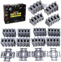 103pcs-City Train Tracks Extension Accessory Set Compatible with Major City Train Sets 60205 60238 Railroad Building Toy for Kids Gift for Train Enthusiasts-40 Curved 56 Straight 7 Crossing Rails