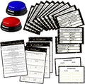 20 Pcs Retirement Friendly Feud Game Set Retirement Party Game Trivia Quiz with 18 Card 2 Buzzer for Adults Family Games Activities Party Supplies Battery Not Included