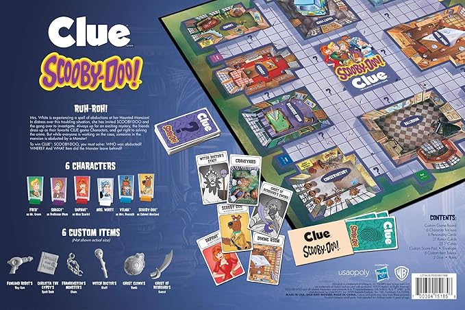 CLUE: Scooby-Doo Board Game | Official Merchandise Based on the Popular Cartoon | Gather the Gang and Solve the Mystery!