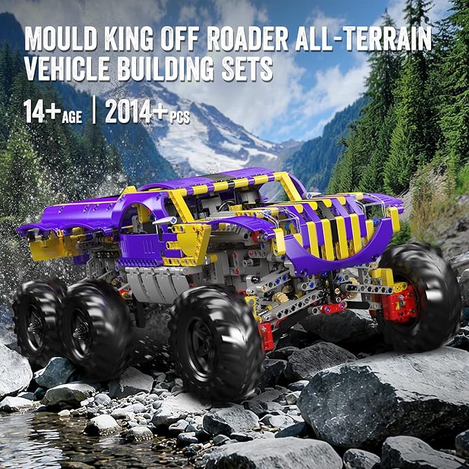 Mould King 18009 Off-Road ATV Building Blocks Set APP &amp Remote Control Monster Truck Model Kit STEM Engineering Climbing Racing Car Toy Collectible Gift for Adult (2014+ Psc)
