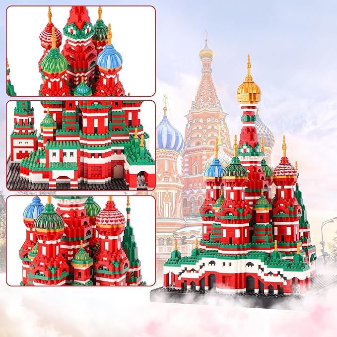 Building Block Set Saint Basil's Cathedral Architecture Model Micro Mini Blocks Educational Mini Blocks 4300 PCS