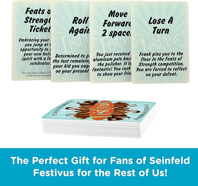 AQUARIUS Seinfeld Festivus Board Game - Seinfeld Themed Board Game - Fun Family Holiday Gift for Kids and Adults - Officially Licensed Seinfeld TV Show Merchandise &amp Collectibles