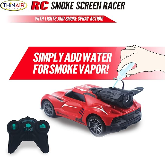 Nature Bound Remote Control Car Smoke Screen Racer 2.4 GHz RC Vehicle with Spraying Mist &amp Light for Kids Sport Racing Hobby Toy for Boys &amp Girls