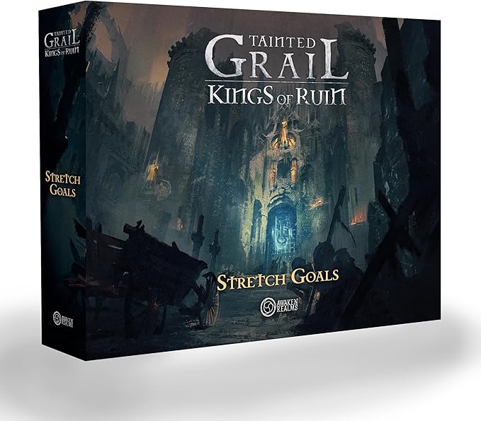 Awaken Realms Tainted Grail: Kings of Ruin Board Game Stretch Goals Expansion - Unlock Additional Adventures and Enhancements! Ages 14+ 1-4 Players 2-3 Hour Playtime Made by Awaken Realms