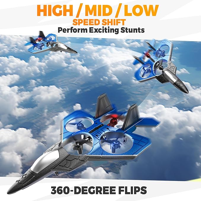 BEZGAR RC Plane丨Mini Drone Remote Control Airplane for Adults &amp Kids 360° Flip Fighter Jet Toys Foam F22 Raptor Stunt Planes with 2 Batterys Airplane Toy Gifts
