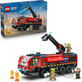 LEGO City Airport Fire Truck Kids Building Toy - Pretend Play Emergency Vehicle for Boys &amp Girls Ages 7+ - Fire Engine Toy W/ 4 Firefighter Minifigures - Gift Idea for Birthdays - 60499