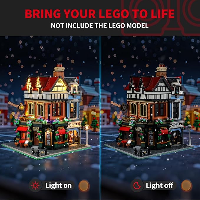 BRIKSMAX 2.0 Light Kit for Lego-Residential Townhouse -Innovative Led Lighting Compatible with Lego Icons 10350 - Not Included Model Set