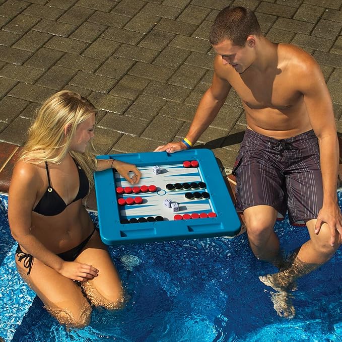 Swimline Floating Multi-Game Gameboard For 2-4 Players  Blue