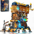Mecha-Alchemist's Moving Castle Lighting Building-Bricks Set 2690 Pcs Gearwerk Alchemy Lab Collection Display Set for Adults and Steampunk Lovers
