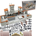 500+ Pcs Military Base Building Brick Sets Include Defence Base Guard Tower for Army Mini Figures Weapon Pack Accessories Kits Toys Guns Weapons Building Block Toy for Kids