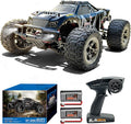 1/10 Remote Control Car 38km/h High Speed RC Car 4X4 Off-Road RC Truck IPX4 Waterproof Remote Control Truck Two 2000mAh Li-Po Batteries 2.4GHz RC Buggy for Teenagers and Adults