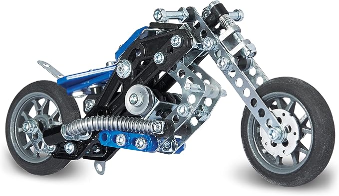 MECCANO Erector 5 in 1 Model Building Set - Motorcycles 174 Pieces for Ages 8 and up STEM Construction Education Toy