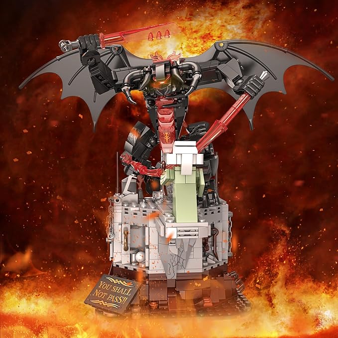 KHEO Magic Rings Battle Construction Building Set Guardian Showdown Dark Lord Monsters Building Toys Monsters Building Block Collection Gift for Adult and Movie Fans Ideal Toy for Kids 8+ 988PCS