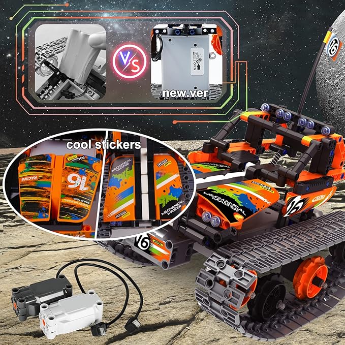 BIRANCO. STEM Remote Control Building Kit 3 in 1 RC Tracked Racer/Tank/Robot Engineering Toys Science Construction Play Set Toy Car Christmas for Boys &amp Girls Age 8-12 (392pcs)