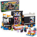 LEGO Friends Pop Star Music Tour Bus Play Together Toy Social-Emotional Musical Toy with 4 Mini-Doll Characters Toy Truck Building Kit Music Gift for 8 Year Old Kids Girls and Boys 42619