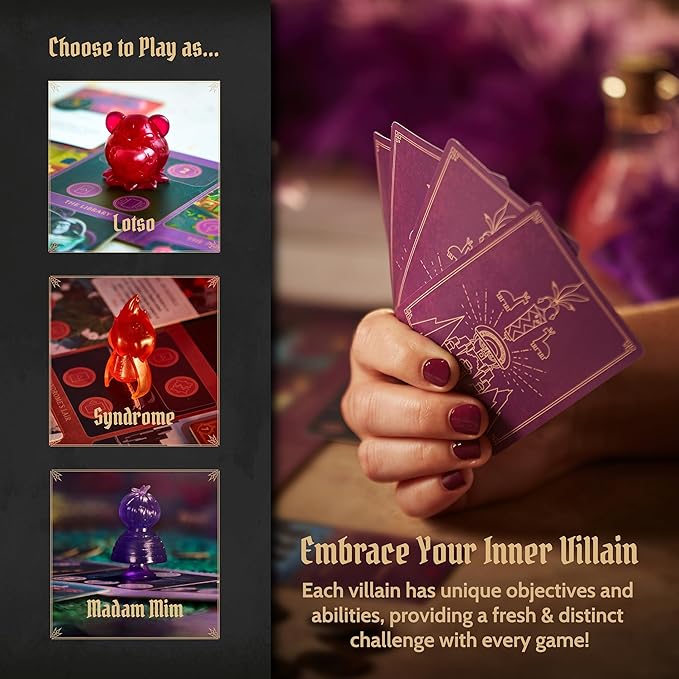 Ravensburger Disney Villainous - Bigger and Badder Strategy Board Game - New Pixar Villains - Play as Syndrome Lotso or Madam Mim - Standalone or Expand with Other Villainous Games - Ages 10+
