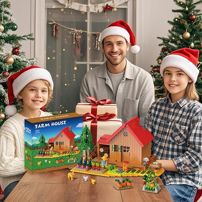 Friends Farm House Building Set Compatible with Lego for Adults Farm Building Kit with Animals for Boys and Girls Halloween 845 pcs