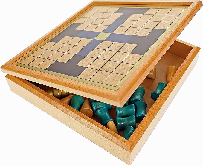 WE Games King's Table Wooden Games Tablut Viking Strategy Board Games 2 Player Games for Adults Beautiful Home Decor Wooden Board Games for Living Room Decor Quality Birthday Gifts Museum Game