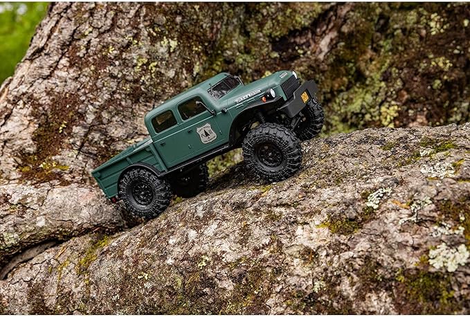 Axial RC Truck SCX24 40's 4 Door Dodge Power Wagon Green 1/24 4 Wheel Drive-RTR(Everything Needed to Run Included) AXI00007T2