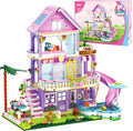Girls Building Blocks Set689pcs Garden Villa House Building Block for Kids 6-12 and 8-14Holiday Cottage Bricks Kit Building Toy Xmas Birthday Gift for Girls Kids 6 7 8 9 10 11 12 13 14