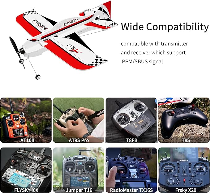 Radiolink A560 Plug &amp Play (PNP) 3D RC Airplane 580mm Wingspan with 6 Flight Modes 4 Channels Gyro Byme-A Flight Controller Brushless Motor&ampESC for Beginner &amp Experienced (No Radio/Recei