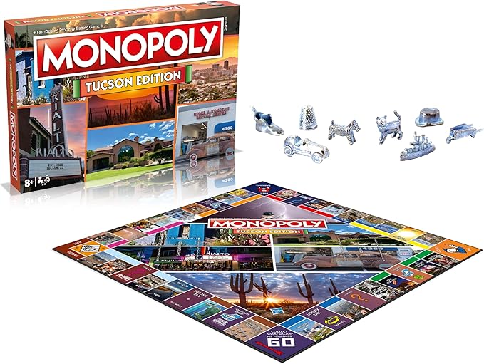 Monopoly Board Game Tucson Edition: 2-6 Players Family Board Games for Kids and Adults Board Games for Kids 8 and up for Kids and Adults Ideal for Game Night