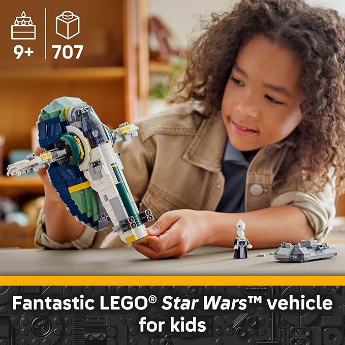 LEGO Star Wars: Attack of The Clones Jango Fett's Starship Building Toy - Pretend Play Set for Boys &amp Girls Ages 9+ - Gift for Birthdays - Collectible Model Kit &amp Kids Room Decor - 75433