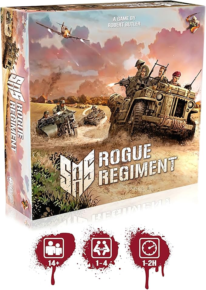 Word Forge Games: SAS Rogue Regiment - Core Game Strategy Board Game WWII Stealth Action Game Military Theme Ages 14+ 1-4 Players 60 Min